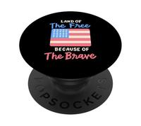 Terra dei liberi a causa dei coraggiosi 4 luglio USA Kids PopSockets PopGrip Adesivo