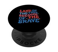 Terra dei liberi a causa dei coraggiosi 4 luglio USA Kids PopSockets PopGrip Adesivo