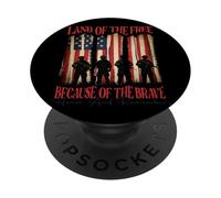 Terra dei liberi a causa dei coraggiosi PopSockets PopGrip Adesivo