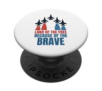 Terra dei liberi a causa dei coraggiosi PopSockets PopGrip Adesivo