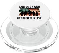Terra dei liberi a causa del coraggioso Memorial Veterans Day PopSockets PopGrip per MagSafe