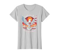 Terra dei Liberi, Patria dei Coraggiosi Maglietta, Donna, Argento, 3XL
