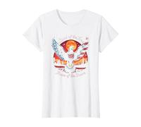 Terra dei Liberi, Patria dei Coraggiosi Maglietta, Donna, Bianco, L
