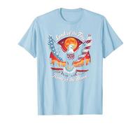 Terra dei Liberi, Patria dei Coraggiosi Maglietta, Uomo, Celeste, 3XL