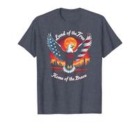 Terra dei Liberi, Patria dei Coraggiosi Maglietta, Uomo, Pervinca, 3XL