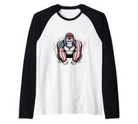 Terra del Gorilla Pride Americano Libero Maglia con Maniche Raglan