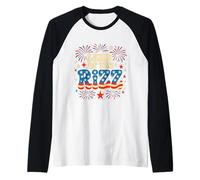 Terra del Rizz Groovy 4 luglio Orgoglio patriottico americano Maglia con Maniche Raglan