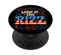 Terra del Rizz Groovy 4 luglio Orgoglio patriottico americano PopSockets PopGrip Adesivo