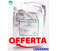 Terra di Cuma CARBONE VEGETALE Leggero in Polvere 1 Kg → Scadenza 03 / 2026
