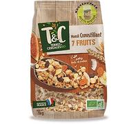 Terra e cereali | Muesli croccanti 7 frutta biologica 1 kg | 2 pezzi | Spedizione gratuita