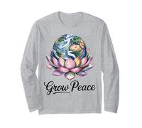 Terra Fiore Pianeta Natura Pace Calma Mente Arte Maglia a Manica