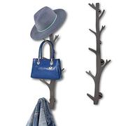 TERRA HOME Appendiabiti da Parete - Design Contemporaneo ad Albero - Attaccapanni da Muro con 8 Ganci/Rami per Cappelli, Cappotti, Borse, Zaini, Accessori - Appendino Verticale da Ingresso Moderno