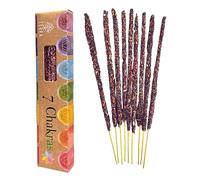 Terra - Incenso Bastoncini Naturali 7 Chakra, Lunga Durata ~75 Min, Artigianali fatti a Mano, 20gr