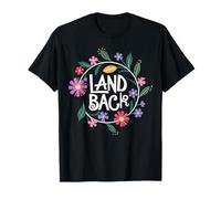 Terra Indietro Diritti Indigeni Floreale Nativo Americano LandBack Maglietta