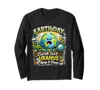 Terra Isnt Urano Keep It Clean Funny Earth Day Maglia a Manica