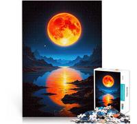 Terra Luna Puzzle da 1000 pezzi per adulti Giocattoli che creano dipendenza e sfidano l'intelligenza del cervello con pezzi completamente interconnessi di forma casuale 38x26cm