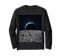 Terra Mezzaluna Orizzonte Vista Astronomia Astrofisica Scena Maglia a Manica
