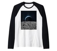 Terra Mezzaluna Orizzonte Vista Astronomia Astrofisica Scena Maglia con Maniche Raglan