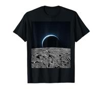 Terra Mezzaluna Orizzonte Vista Astronomia Astrofisica Scena Maglietta