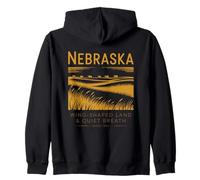 Terra Modellata dal Vento del Nebraska dal 1867 Felpa con Cappuccio