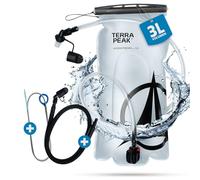 Terra Peak Bolla per bere da 3 l, sistema di idratazione per zaino, sacco d'acqua, senza BPA, per escursioni, borsa da bere con tubo, borsa da bere, accessori per lo zaino da escursionismo