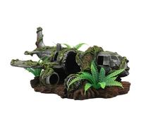 Terra Per Decorazione Terrario Relitto Aereo Giungla 30,3x19,3cm