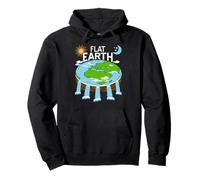 Terra Piatta Cascate Meme Umoristico Cosmico Satira Felpa con Cappuccio