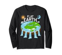 Terra Piatta Cascate Meme Umoristico Cosmico Satira Maglia a Manica