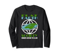 Terra Piatta Satira Citazione Mondo Ironica Maglia a Manica