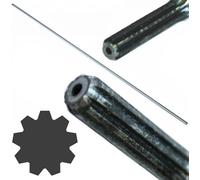 Terra Ricambi - Asta di Trasmissione per Decespugliatore 153 cm Ø8 mm 9 Denti | Ricambio Agricolo Compatibile | Albero Interno in Acciaio Temprato per Motore e Testina Decespugliatore (9 DENTI)