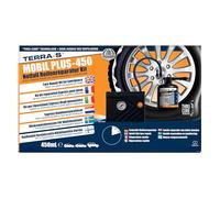 TERRA-S Kit Premium T56003 per Pneumatici, Combinazione di gonfiatore e bomboletta sigillante per Pneumatici con Inserto di sigillante Automatico, per Una Rapida Riparazione di Emergenza