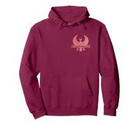 Terra, Vento & Fuoco Crest Rosso Felpa con Cappuccio