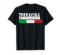 Terracina City Italia Vintage Bandiera Italia per Gli Amanti dei Viaggi Maglietta