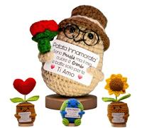 TerraDesign® | Statuetta Romantica con Rosa Rossa | Regalo Fidanzati Coppia | Idea Originale Uomo Donna | San Valentino Anniversario Matrimonio Mesiversario | Compleanno Lui e Lei | Sorpresa Amore Ti Amo