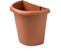 Terrae Vaso Semicerchio 43x24,7x38,5 cm in plastica terracotta