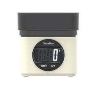 TERRAILLON - BA22 MITICA - Bilancia da cucina elettronica, design iconico e retrò, ciotola integrata 0.7L, grande schermo LCD, display XXL numeri, funzione tara, crema