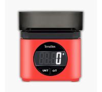 TERRAILLON - BA22 MITICA - Bilancia da cucina elettronica, design iconico e retrò, ciotola integrata 0,7L, grande schermo LCD, display numeri, funzione tara, rosso