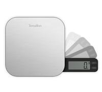 TERRAILLON Bilancia da cucina elettronica senza batterie DYNAMO INOX | Funziona senza batterie con dinamo, finitura in acciaio inox, schermo esportato, fino a 5 kg con precisione 1 g