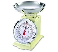 TERRAILLON - Bilancia da cucina vintage - Tara manuale, quadrante grande e vaschetta da 1 litro, capacità 5 kg - Modello 'Tradition 500' Crema