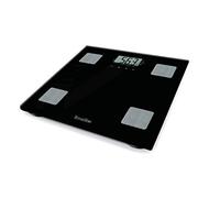 Terraillon Bilancia elettronica da bagno, analizzatore di grasso corporeo, 4 memorie utenti, modalità atleta, 4 elettrodi, on/off automatico, 160 kg, Fitness One, nero