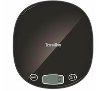 TERRAILLON - MACARON +, Bilancia da cucina elettronica, spegnimento automatico, tara, conversione liquida, gradazione dinamica, portata 5 kg, precisione 1g, nero