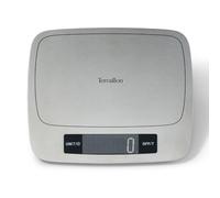 TERRAILLON - MY COOK 15 INOX - Bilancia da cucina elettronica, ampio piatto in acciaio inossidabile da 25 x 20 cm, rivestimento anti-impronta, LCD retroilluminato, portata 15 kg, precisione 1 g
