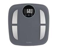 TERRAILLON - POWER FIT- Bilancia persona elettronica, Impedenzometro, Analisi delle masse grasse, muscolare, idrica, ossea IMC, Grande schermo retroilluminato, Capacità 160 kg, Vassoio in vetro,