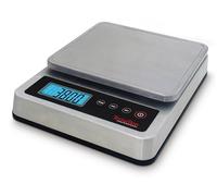 TERRAILLON - PRO 10 - Bilancia da cucina elettronica professionale, ampio vassoio rimovibile in acciaio inox 29 x 18 cm, IP67, capacità 10 kg, graduazione 1 g, display LED retroilluminato - Inox