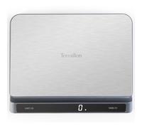TERRAILLON - PRO USB15 - Bilancia da cucina elettronica professionale, ampio piatto 23 x 16 cm, capacità 15 kg, graduazione 1 g, ricaricabile USB C, schermo LED retroilluminato - Acciaio inossidabile
