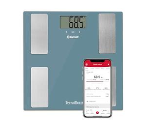 TERRAILLON - Smart Connect - Bilancia connessa - Impedenziometro - Bluetooth low energy - Indice di massa corporea (BMI) - 8 utenti - Portata 160 Kg