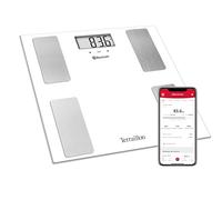 TERRAILLON SMART CONNECT Bilancia pesapersone Impedenziometrica - Analisi del cuerpo - BMI - 8 utenti - Bluetooth Low Energy - Capacità 160Kg - Bianco