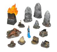 Terrain Crate Fantasy Battlefield Objectives | 13 pezzi di terreno in PVC | Compatibile con Warhammer Age of Sigmar, Kings of War, D&D e altro | Scala 28-32 mm