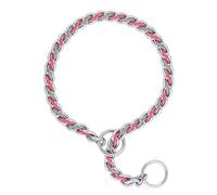 Terrain D.O.G. Collarino a catena con lacci, 50,8 cm x 3,5 mm, rosa/grigio