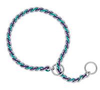 Terrain D.O.G. Collarino a catena con lacci, 50,8 x 3,5 mm, colore: verde acqua e viola